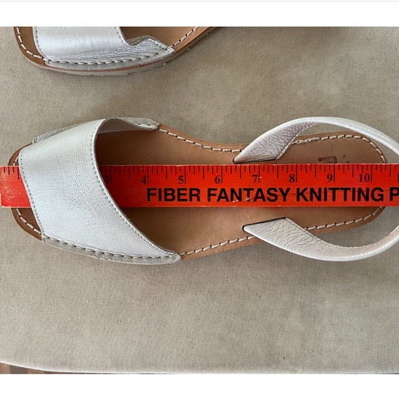 PONS Avarca Classic Leather Sandals in Metallic Bone, Off White - 42/ U.S. 12 - Picture 9 of 11